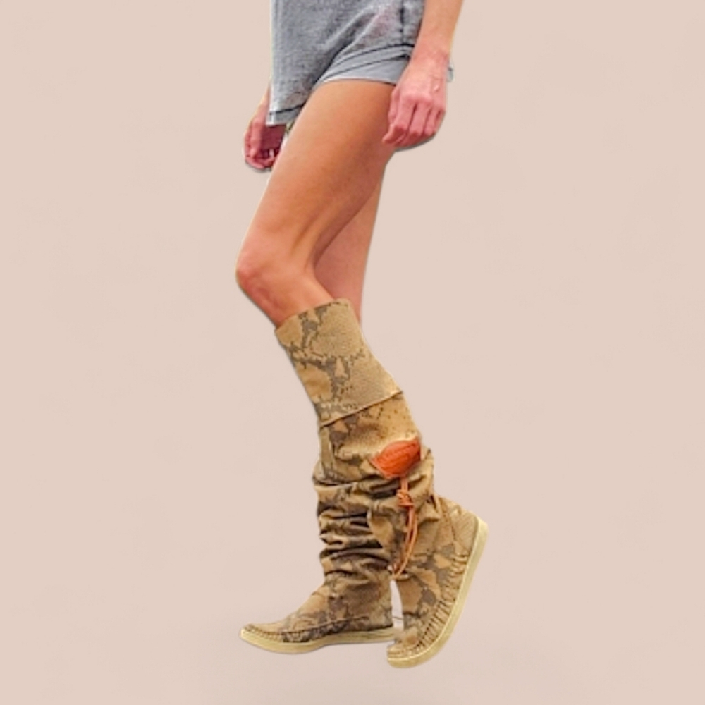 El Vaquero Tall Slouchy Leather Boho Boots